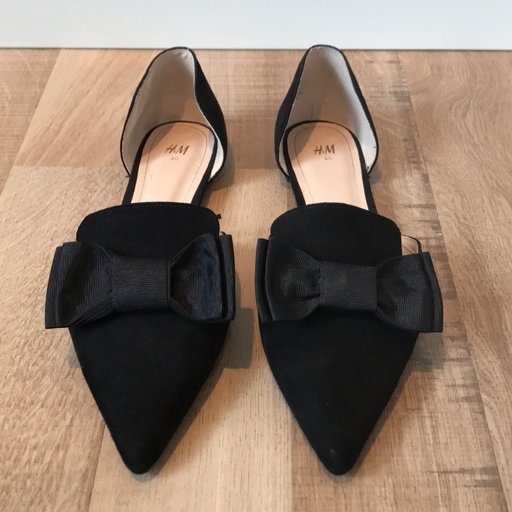 H&M black d'orsay flats